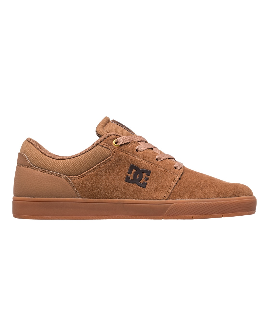Sneaker DC SHOES "Crisis 2", Herren, Gr. 6,5(38,5), braun (braun, braun, braun), Obermaterial: Leder [Kuh] / Futter: Textil / Außensohle: Gummi, Schuhe Sneaker