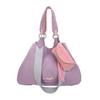 Henkeltasche FRITZI AUS PREUSSEN "Izzy Medium Limited Washed Denim", Damen, Gr. B/H/T: 40.00cm x 29.50cm x 40.00cm, lila (flieder), Kunstfaser, Taschen, mit abnehmbarem Brillenetui