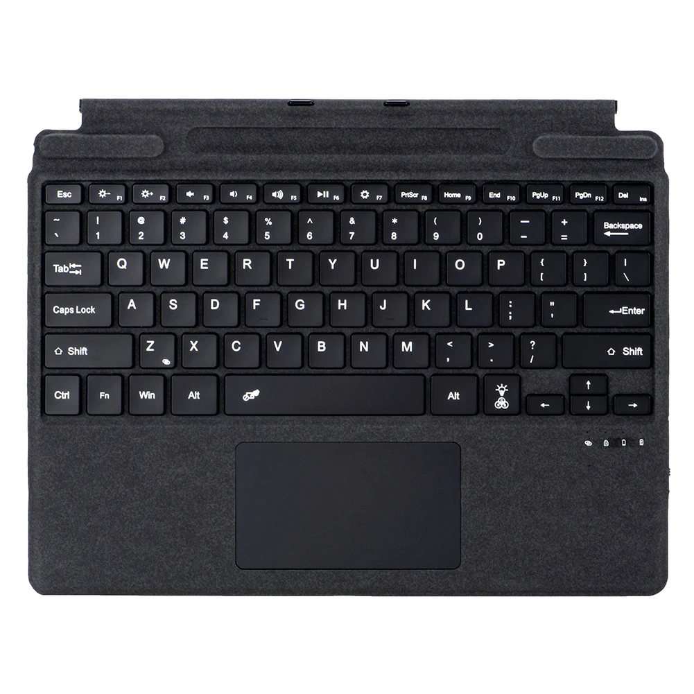 Bluetooth-kompatible ultraschlanke Tastatur mit Touchpad Typ C, aufladbar, 7-Farben-Hintergrundbeleuchtung für Microsoft Surface Pro 8/9/X/10/11 Image