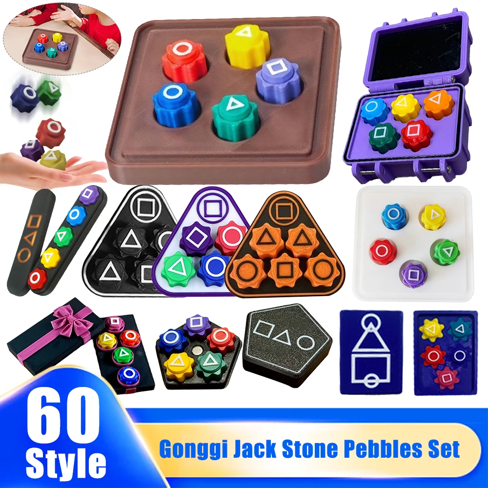 Gonggi Koreanisches Spiel Steinfangspielzeug Gong Gi Spiel Koreanisches traditionelles Spiel Gonggi Spiel Jack Stone Pebbles Set Brettspiel Image