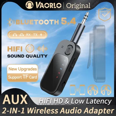 2-in-1-Multipoint-Bluetooth-5.4-Sender/Empfänger, 3,5 mm AUX-RCA, HiFi-Stereo-Audio, Image