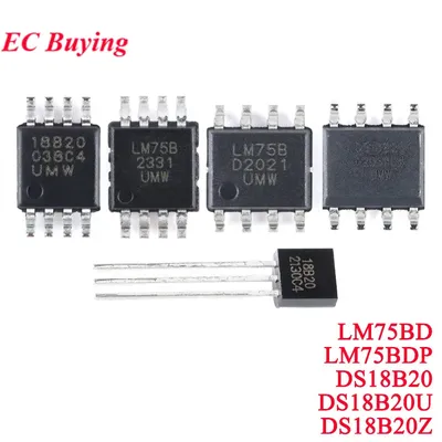 50 Stück/1 Stück DS18B20U 18B20 DS18B20 DS18B20Z LM75BD LM75B LM75BDP SOP-8 MSOP-8 Einzelbus Digitaler Temperatursensor Chip IC Image