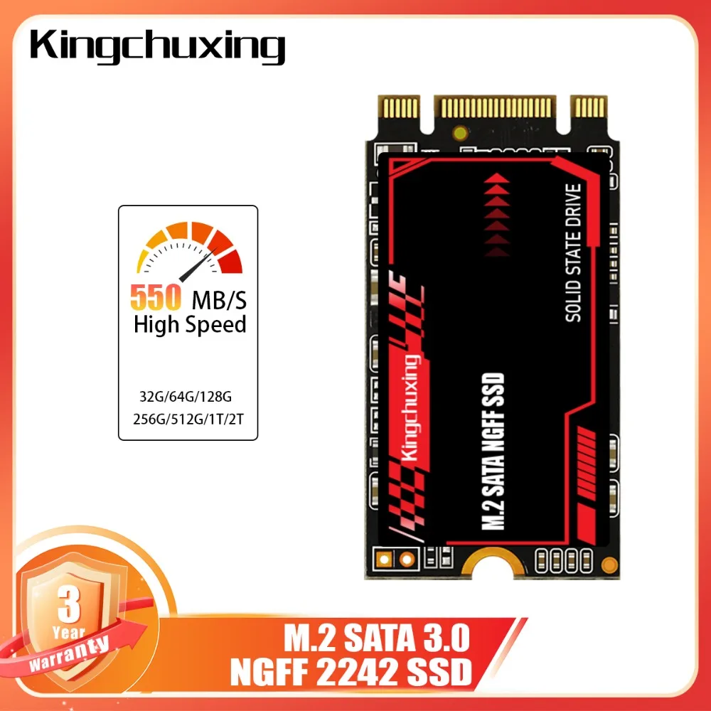 Kingchuxing M.2 SATA SSD 2T 1T M.2 NGFF Solid State Drive 2242 Festplatte für Desktop-Laptop Image