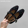 Kristall Wildleder Loafer Schuhe Ballerinas Frauen Schuhe Frau Sandalen Sommer 2025, Neue Elegante