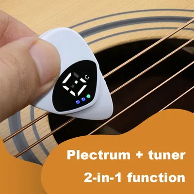 1/2PCS 2-in-1 Gitarre Picks Tuner Digitale Elektronische Tuner Elektrische Gitarre Tuner für akustische Elektrische Gitarre Bass Mandoline