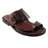 Mode Sommer Herren Sandalen Strand Retro hand genäht ausgesetzt Zehen männliche Hausschuhe Männer Outdoor lässig bequeme Schuhe große Größe 38-48