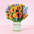 1 Pop-up-Karte zum Muttertag mit Notizkarte und Umschlag „Beste Mama aller Zeiten", 3D-Grußkarte mit Blumen und Schmetterlingen, Pop-up-Box-Karte, das beste Geschenk für Mama, Mutter, Großmutter, Stiefmutter, Tochter, Frau