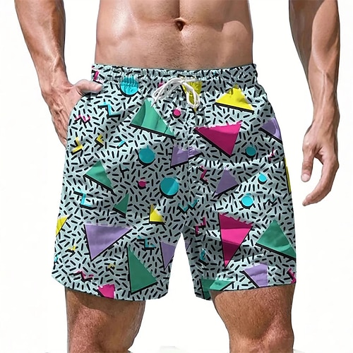 Herren Boardshorts Badeshorts Badehose Bedruckt Kordelzug Mit Taschen Schnelltrocknend Mit Taschen Boardshorts Unterteile Surfen Strand Wassersport Sommer Image
