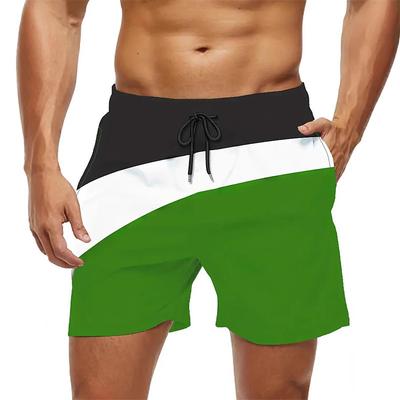 Men's Swim Trunks Swim Shorts Board Shorts Bottoms Drawstring with Pockets Swimming Surfing Beach Water Sports Patchwork Summer Spring