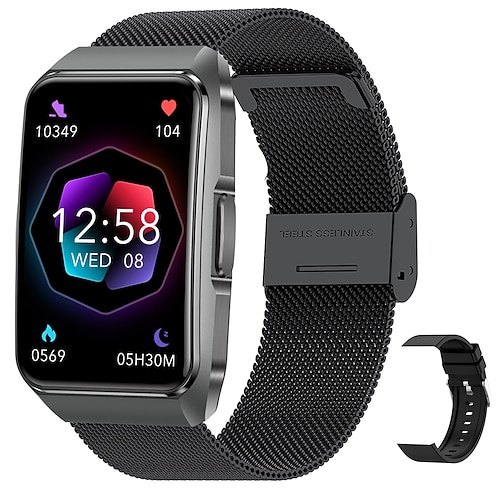 iMosi ET650 Smartwatch Fitness Tracker EKG Temperaturmonitor Bluetooth Android iOS wasserdicht 1,57 Valentinstagsgeschenk Image
