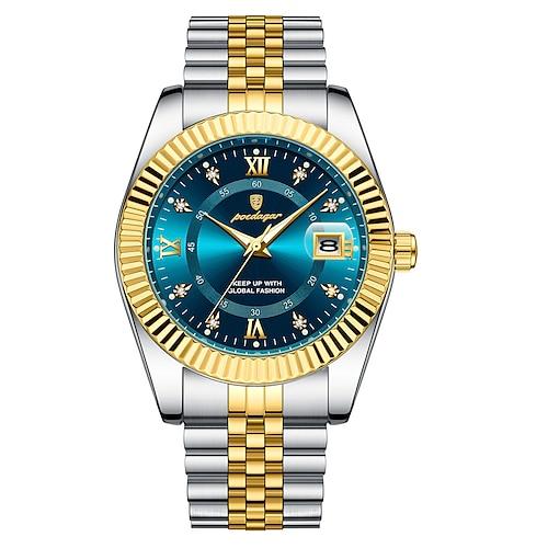 Herren Armbanduhr Wasserdicht Luminous Datum Männer Uhr Edelstahl Hochwertige Sport Herren Quarz Uhren