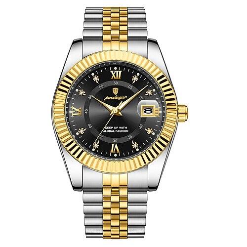 Herren Armbanduhr Wasserdicht Luminous Datum Männer Uhr Edelstahl Hochwertige Sport Herren Quarz Uhren