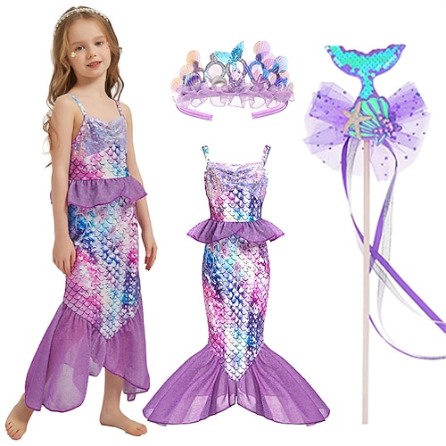 Meerjungfrau Prinzessin Meerjungfrau Kleid Themenparty-Kostüm Cosplay for Mädchen Kinder Karneval Maskerade Party Ferien Image