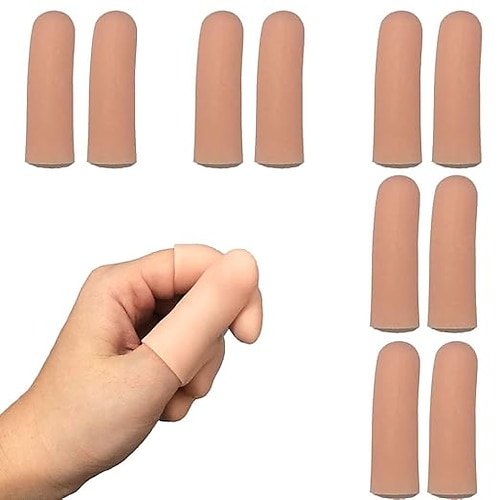 10 Stück/20 Stück Gel-Fingerschutz, Fingerkappen, Silikon-Fingerspitzenschutz – Fingerlinge, ideal für schnellenden Finger, Fingerarthritis, Fingerrisse und andere Schmerzlinderung in den Fingern Image