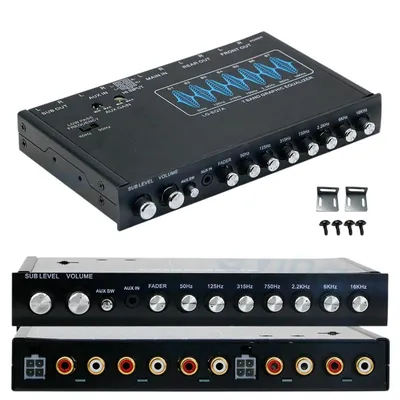 7 Band Car Audio Equalizer Easy Install Frequency Adjustable Graphic Equalizer Professional for Car Boat Car Graphic Equalizer