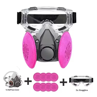 Anti-dust mist 6200 Gas Mask set Industrial half-face spray respirator for 2091/6001 series filter