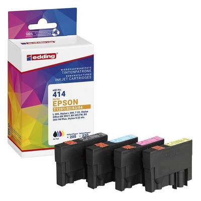 Edding Tintenpatronen-Set ersetzt Epson »T1285« schwarz, cyan, magenta, gelb Image