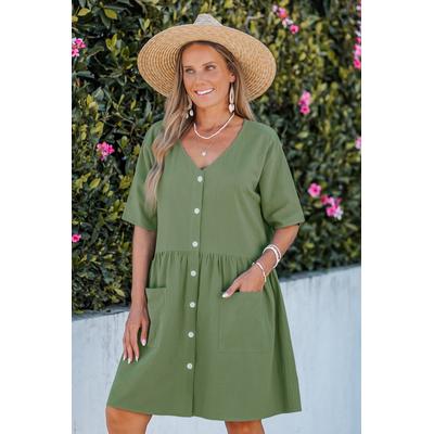 Fresh Sage Green Mini Dress