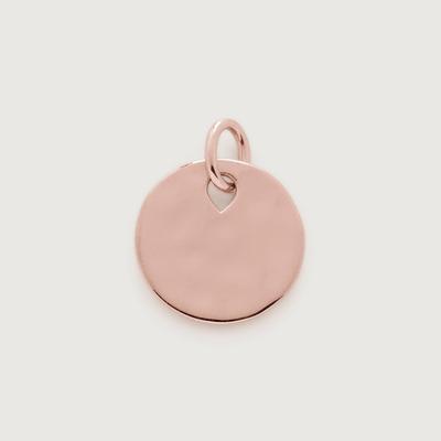 Ziggy Round Pendant, Rose Gold Vermeil on Silver