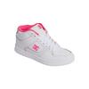 Sneaker DC SHOES "Manteca 4 Mid", Gr. 8,5(40), weiß, hot pink, 59.27% Leder, 40.73% Synthetikmaterial, Schuhe