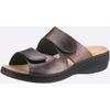 Pantolette CLASSIC BASICS, Damen, Gr. 38, silber (silberfarben), Glattleder, Basic, Schuhe