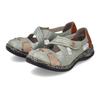 Klettschuh RIEKER, Damen, Gr. 40, grün (mint, kombiniert), Leder, Lederimitat, sportlich, Schuhe, Spangenschuh, Slipper, Sommerschuh mit Cut-Outs