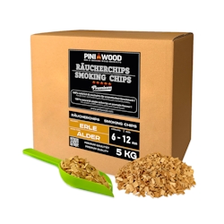 PINI 5 kg Räucherchips Erle ohne Rinde 6-12 mm Smoking Chips Räucherspäne Image