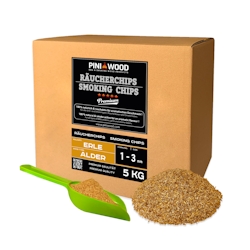 PINI 5 kg Räucherchips Erle ohne Rinde 1-3 mm Smoking Chips Räucherspäne Image