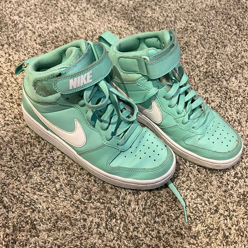 Nike Shoes | Loved Nike Court Borough Mid 2 | Color: Blue/Green | Size: 3.5g