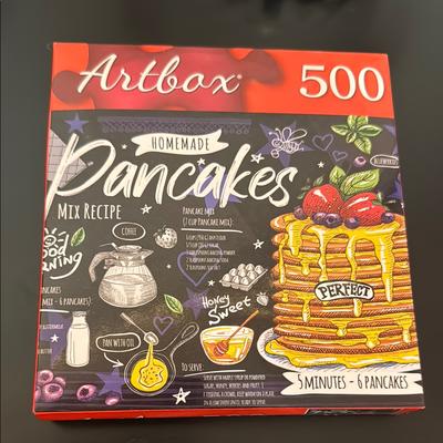 Urban Outfitters Games | Artbox 500 Piece Puzzle By Crazart Homemade Pancakes / Food Theme Puzzle | Color: Purple/Red | Size: Os