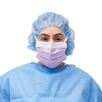 Medline ASTM Level 3 Surgical Face Mask with Ties, Anti-Fog Foam Strip, Purple, 300/CS (NON27412)