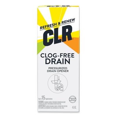 CLR Clog-Free Drain Cleaner, 4.5 oz Aerosol Spray, 6/Carton (JELPP6)