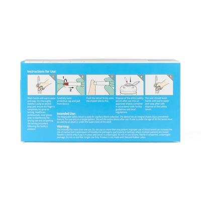 Medline Sterile Safety Lancet with Pressure Activation, 30G x 1.5 mm, 100/BX (MPHPRESS30Z)