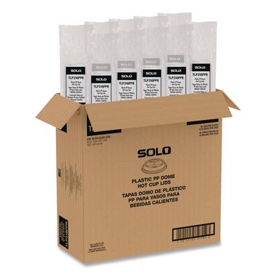 SOLO Traveler Cappuccino Style Dome Lid, Fits 10 oz to 24 oz Hot Cups, White, 95 Lids/Sleeve, 10 Sleeves/Carton (SCCTLP316PPR)