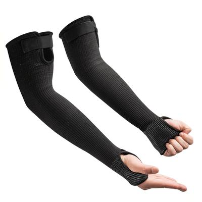 TEMU 1 Pair Cut-resistant Arm Sleeves, Polyethylene Material, Bpa &, Machine Washable, With Thumb Hole & Adjustable Hook-and-loop, For Gardening, Farming, & Pet Care