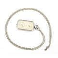 Montre de Poche Rectangle Double Fuseau Horaire en Bronze pour Hommes Mouvement à Quartz Cadeaux de Collier pour Femmes