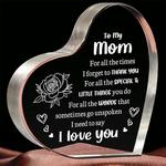 cadeaux pour maman cadeaux d'anniversaire pour maman - souvenir en acrylique 3,9 x 3,9 pouces - je t'aime maman cadeaux de fête des mères de la part de son fils - meilleurs cadeaux de Noël et de