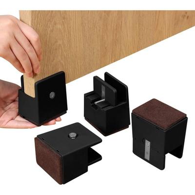 Verstellbare Bett- und Möbelerhöhungen mit Schraubklemme, 10,2 cm, robuste Sofa-Tische, Image