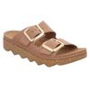 Pantolette ROHDE "FOGGIA", Damen, Gr. 38, braun (hellbraun), Nubukleder, klassisch, Schuhe, Sommerschuh, Hausschuh, Strandschuh, Schlappen mit Softfußbett