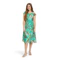 Chiffonkleid BETTY BARCLAY "Betty Barclay Damen Sommerkleid Chiffonkleid figurbetont", Damen, Gr. 40, Normalgrößen, bunt (khaki, blau), Obermaterial: 100% Polyester. Futter: 100% Polyester., feminin, figurumspielend lang, Rundhals, Kurzarm, Kleider,...