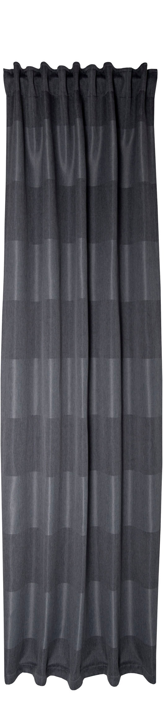 Vorhang HOMING "Galdin stripe" Gr. 1, grau (anthrazit), B:140cm H:245cm, Polyester, Gardinen, Fertigschal Image