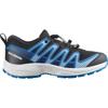 Wanderschuh SALOMON "XA PRO V8 J", Gr. 31, schwarz, weiß, french blau, Synthetik, Textil, sportlich, Schuhe, wasserdicht