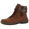 Winterboots ROMIKA, Damen, Gr. 39, braun (cognac), Lederimitat, Textil, sportlich, Schuhe, Keilabsatz, Schnürboots, Outdoorschuh mit Innenreißverschluss
