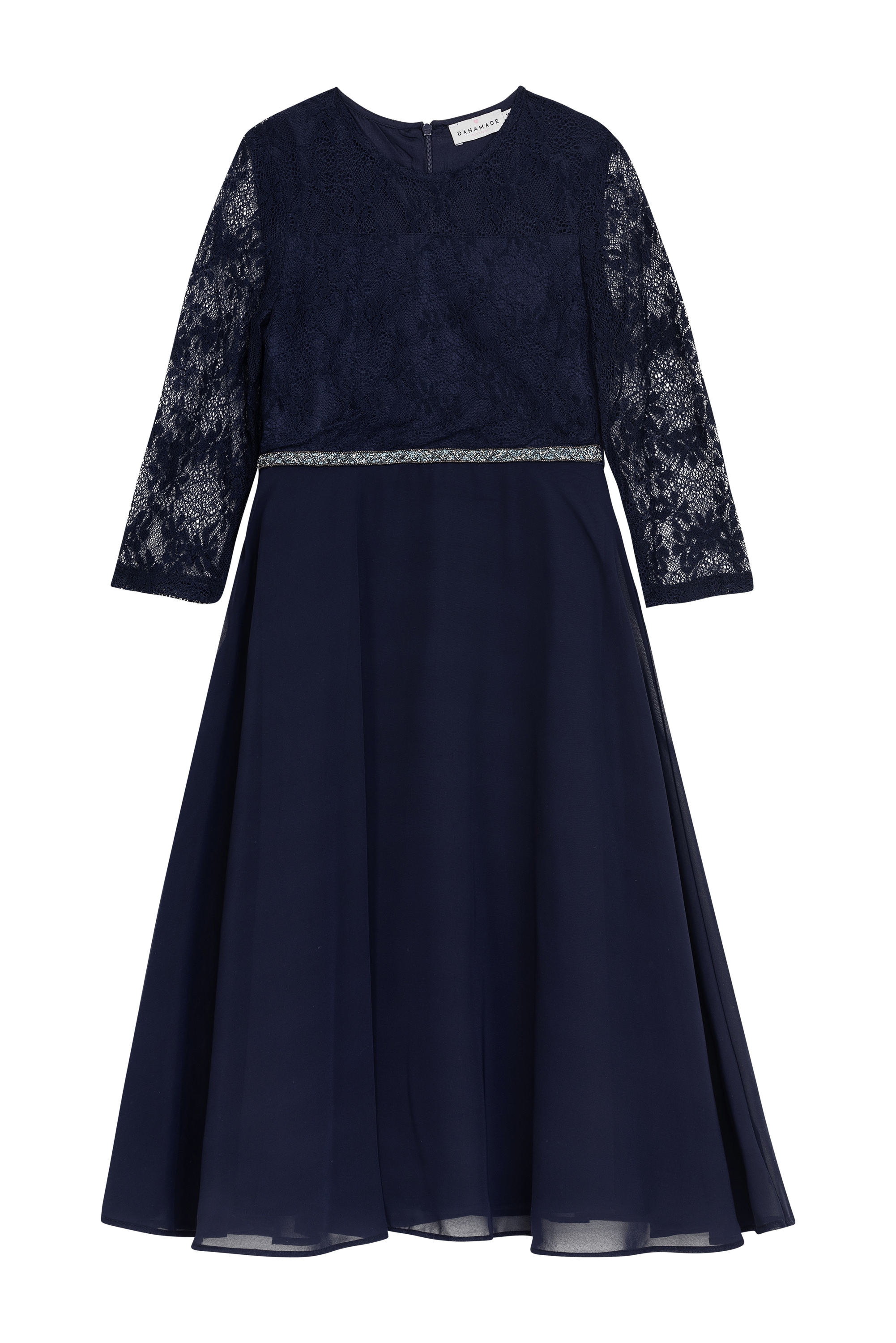 Partykleid DANAMADE "DANAMADE Dresses DASYA", Mädchen, Gr. 158, EURO, blau (navy), Oberstoff: 100% Polyester / Futter: 100% Polyester, Kleider Image