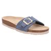 Pantolette ROHDE, Damen, Gr. 40, blau (jeansblau), Veloursleder, klassisch, Schuhe, Keilabsatz, Sommerschuh, Schlappen mit vorgeformtem Softfußbett