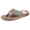 Zehentrenner RIEKER, Herren, Gr. 44, grau (grün), Textil, Lederimitat, sportlich, Schuhe, Sommerschuh, Schlappen, Poolslides, Badeschuh, mit Logoschriftzug