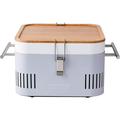 Everdure CUBE Portable Charcoal Grill Tabletop BBQ Perfect Tailgate Beach Patio or Camping Grill Lightweight & Compact Small Grill with Preparation Board & Food Storage Tray Stone