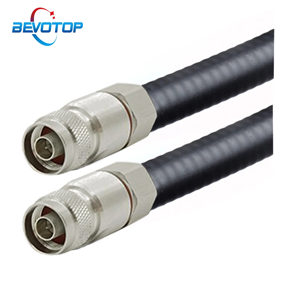 N-Stecker auf N-Stecker 1/2 50–12 Feeder Line Jumper 50 Ohm RF-Koaxkabel für Basisstation 4G 5G LTE Mobilfunkverstärker Signalverstärker Image
