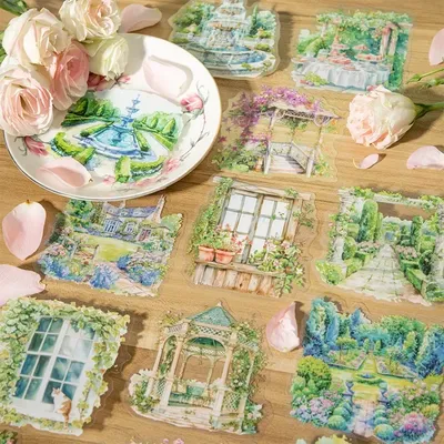 10 Stück Garten-PET-Bodenfeder im sanften Fensteransicht-Paket, Aufkleber, Handbuch, Zubehör, Image