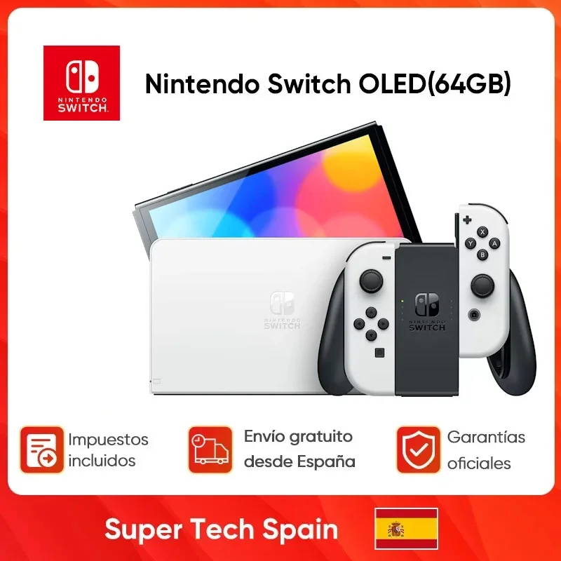 Nintendo Switch oled Videospiel konsole 7 ''oled Bildschirm verbessert Audio LAN Port mit Joy Con Game Player 64GB
